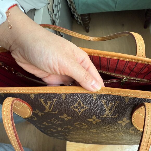 Louis Vuitton Neverfull MM Tote Monogram Canvas with Pouch - Picture 8 of 12